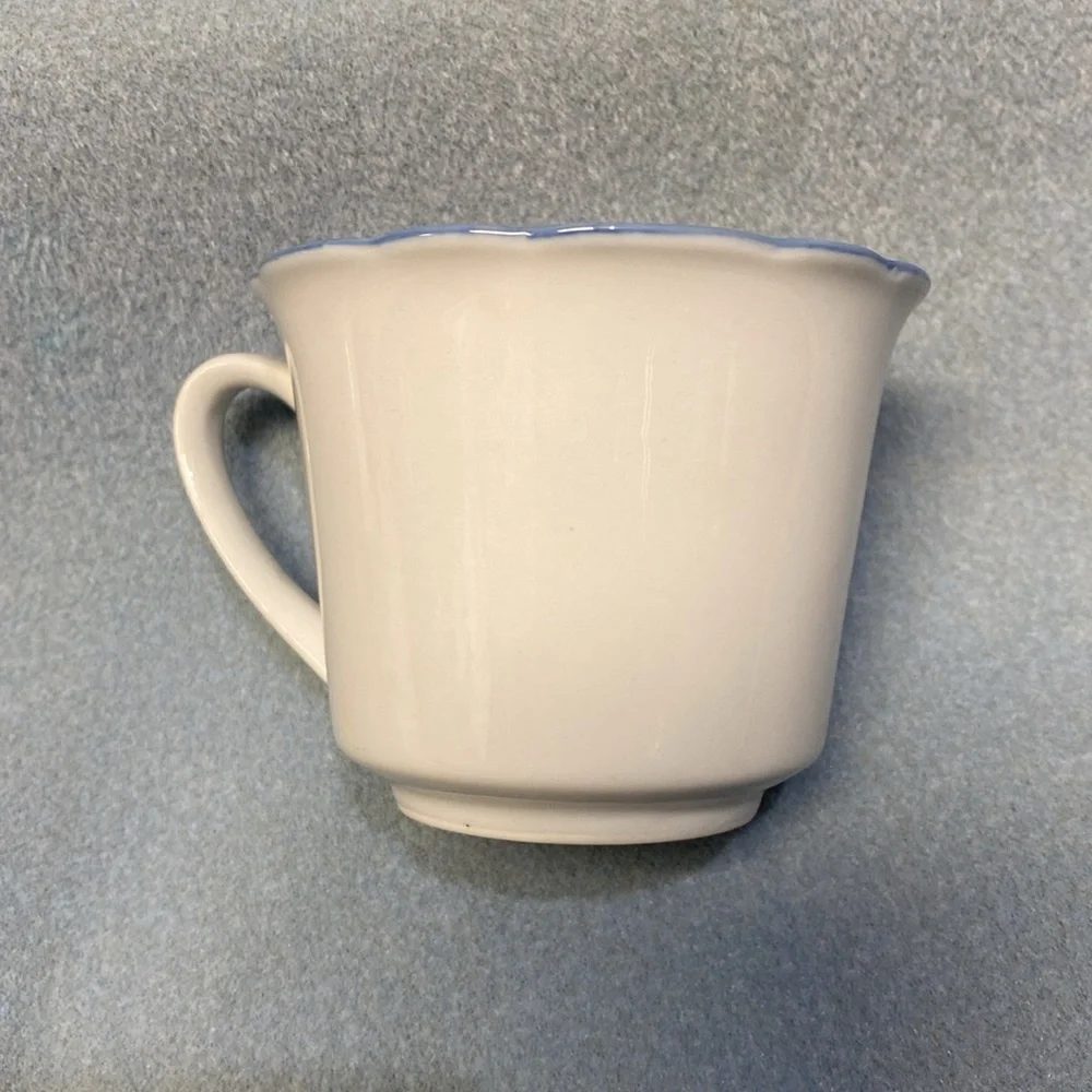 2  STEELE HAND PAINTED PORCELAIN DE CHINE CUP Blues (set of two)